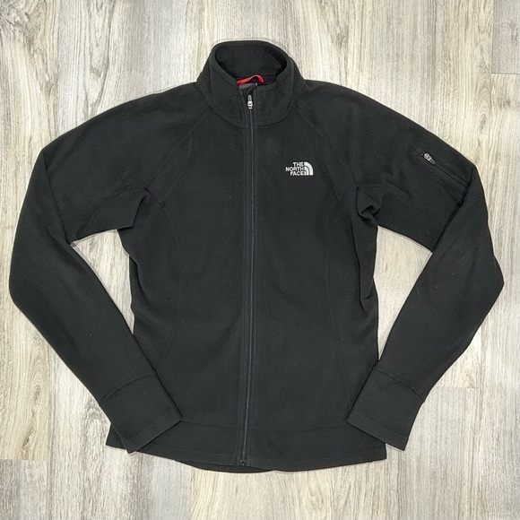 The North Face Black Full Zip Fleece Athletic Sweatshirt Long Sleeve Size S - Picture 1 of 8